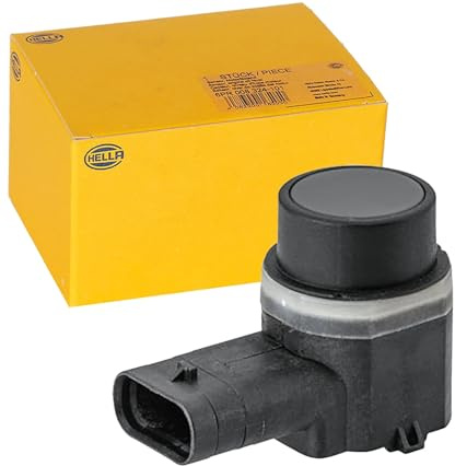 HELLA 6PX 358 141-771 Sensor, parkeringshjälp - 3-polig - istoppad - överlackerbar - med fästring