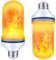 HUKITECH LED-Glühbirne - Flammeneffekt - Flamme - Kerzenlampe - DEKORATIV - PREMIUM QUALITÄT - 9W - Lichtfarbe: warm 1800k - Energieeffizient - Ideal geeignet für Hochzeit, Schlafzimmer, Party, Garten