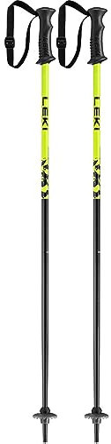 LEKI Kinder Rider Skistöcke, Black-Neonyellow-White, 70cm