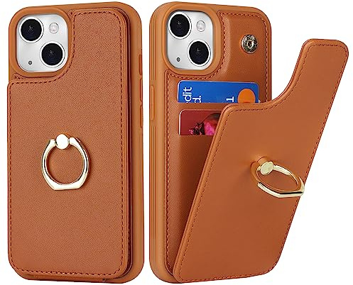 SailorTech per iPhone 7/8/SE Custodia con Portacarte e Supporto per Carta di Credito - Marrone
