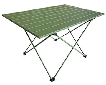 LEJUMP S/M/L Camping-Tische, Kleiner Campingtisch aus Aluminium, klappbar, sehr leicht, einfacher Aufbau, Stabiler Stand, Klapptisch für Camping, Zelte, Wandern, Reisen, Zuhause, Garten (Grün, S)