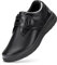 FitVille Womens Wide Fit Shoes Comfortable Slip on Leather Shoes Ladies Loafers with Adjustable Straps for Swollen Feet Jet Black