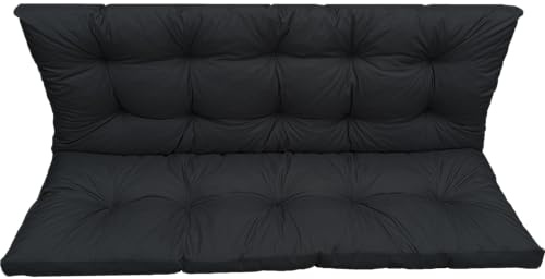 IN WOHO Hollywoodgunga dyna trädgårdsbänkkudde vattenavvisande trädgårdsbänk sittdyna bänk 120 x 60 x 50 svart