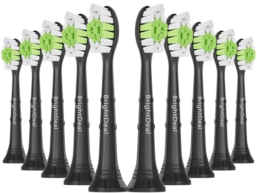 BrightDeal Ersatzbürsten Kompatibel mit Philips Sonicare, Aufsätze Bürstenköpfe Kompatibel mit Sonicare EasyClean HealthyWhite Elektrische Zahnbürste, 10 Stück Schwarz