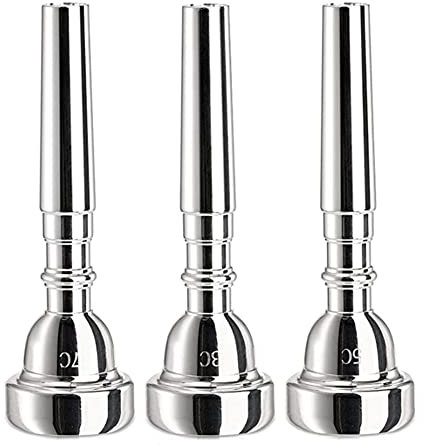 ANNJUC TrompetenmundstüCk im 3Er-Pack, 7C 5C 3C Versilbertes MundstüCk für AnfäNger, Professionelle Spieler