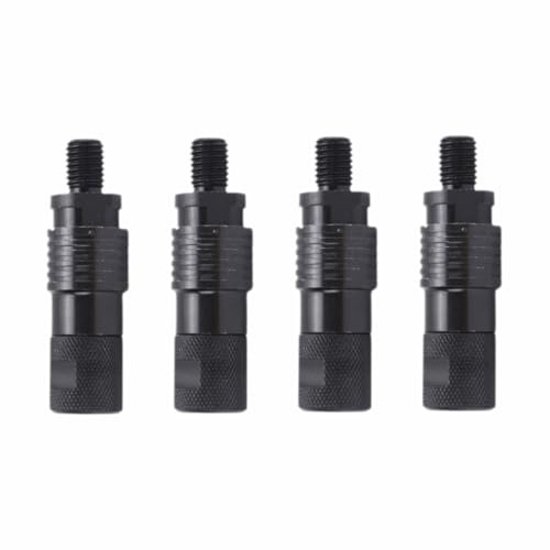 Chiffonade 4PCS Fishing Quick Release Connectors - Aluminum Alloy Rod Pod Sticks & Bite Alarm Accessories for Carp Fishing Fishing Tackle(Black, 6x1.5cm)