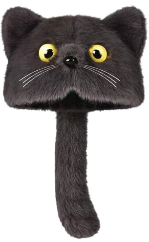 Divertido gorro de felpa con orejas de gato, gorro de invierno para adultos y niños, suave, cálido, unisex, accesorios de disfraz de animales