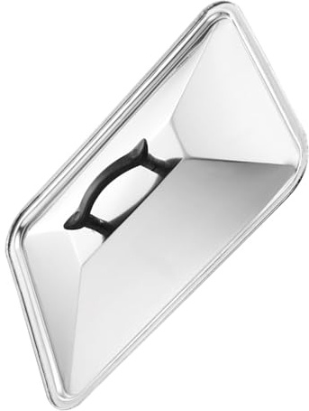 HOLIDYOYO Coperchio per Barbecue in Acciaio Inossidabile per Teglia Rettangolare, Anti Schizzi D'olio, Elegante e Pratico per Cucina e Ristorante