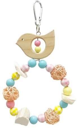 Fågelgunga Kransformade klätterleksaker | Färgglada Parakitleksaker för , Vardagsrum, Balkong, Uteplats, Lekområde, Mental Stimulans och Fysisk Träning och