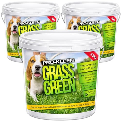 ProKleen Grass Green Lawn Fertiliser 7.5KG - Professional Grass Fertiliser for Thick Green Grass - NPK Granular Fertiliser - Lasts up to 3 months - Used by Professionals - Treats over 200sqm