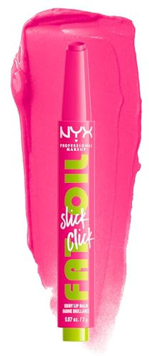 NYX Professional Makeup Fat Oil Slick Click, Bálsamo Labial Brillante Hidratante, Para unos Labios Heavys, 12h de Hidratación, Con Aceites de Aguacate, Frambuesa y Mora, Tono: Thriving, 2 g