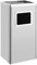 Cenicero de pie 2 en 1, cubo de basura con cenicero de hotel, 45 L, acero inoxidable, cenicero con cenicero integrado, cubo de basura para restaurantes, jardín, oficina