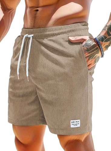 Vardagliga sommarshorts för män mode lounge klassiska sportshorts mjuka slim fit manchesterbomullsshorts med fickor