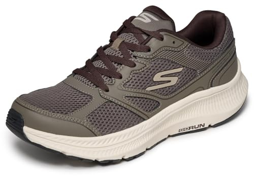 Skechers Scarpe da Ginnastica da Uomo Go Run Consistent 2.0 Mapleton, in Pelle Marrone, 42.5 EU