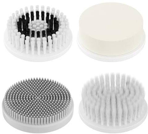 Rkdely Spazzola elettrica per la pulizia del viso, 4 testine per il viso, pulizia profonda per tutti i tipi di pelle