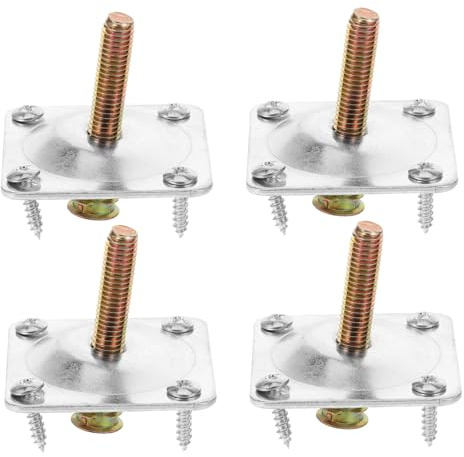GALPADA 4sets Furniture Leg Brackets Connector Plates Mounting Screws for Sofa Chair Repair for Table Leg Attachment and Upholstery Restoration