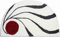 Grund COLANI Exklusiver Designer Badteppich 100% Polyacryl, ultra soft, rutschfest, ÖKO-TEX-zertifiziert, 5 Jahre Garantie, Colani 18, Badematte 50x80 cm halbrund, weiss