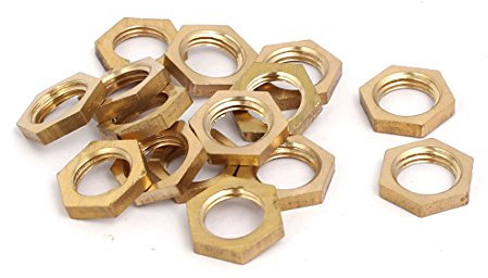 sourcing map 15 pcs1/8BSP femelle en laiton filetage écrou contre-écrou raccord tuyau.