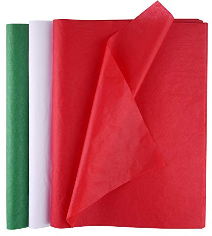 MIAHART 60 Sheets Christmas Tissue Paper 50 * 35cm Christmas Wrapping Paper for DIY and Craft Gift Bags Decorations (Multicolor)