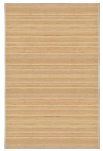 Festnight Tappeto in bambù Naturale,Tappeto Ingresso,Tappeto da Salotto,Tappeto per Soggiorno,Tappeto Rettangoalre,Tappeto Bamboo,Tappeto Antiscivolo,Tappeto da Bagno in bambù 100x160 cm