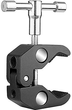 Super Clamp with 1/4 and 3/8 Thread for Cameras, Lights, Umbrellas, Hooks, Shelves, Plate Glass, Cross Bars, LED Lighting Photography Video Audio Accessories