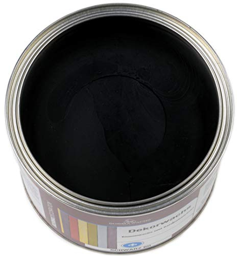 Shabby Chic Holz Wachs Dekorwachs Wachsfarbe 375ml (Schwarz 60)