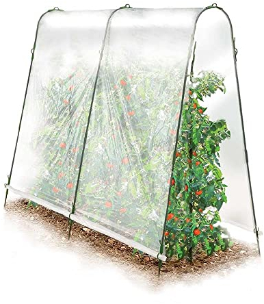 TERRE JARDIN – Serre à tomates de Jardin 200x180x120 cm avec bâche renforcée & arceaux Acier – Crée Un microclimat, Protection tomates Contre intempéries, idéale jardinière Tomate