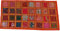 KNOBSWORLD Handbestickter Vintage-Tischläufer, indische Sari-Baumwolle, Patchwork-Tischläufer, Bohemian-Stil, bunt, indisches Dekor, Wandbehang, 50,8 x 101,6 cm, Orange