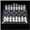 Schach Schachspiel Schachbrett Schachspiel-Set aus Glas, Schachbrett-Set aus mattiertem/poliertem Glas, Schachfiguren aus Glas mit gepolstertem Boden, Schachspiel-Set for Jugendliche und Erwachsene (