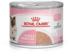 Royal Canin Mother & Babycat Mousse | 12 x 195 g | Alimento completo per gatti | Specifico per gatte madri e i loro cuccioli | Per sostenere le difese dell'organismo