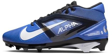 Nike Alpha Menace 4 Pro Football Cleats (FD7037-400, Hyper Royal/Metallic Silver/Midnight Navy), Hyper Royal Argento Metallizzato Blu Marina Mezzanotte, 46 EU