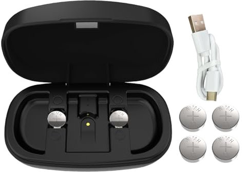 Baterías recargables para audífonos y cargador para 13 amplificadores de audífonos, cargador de batería con 4 pilas recargables de botón