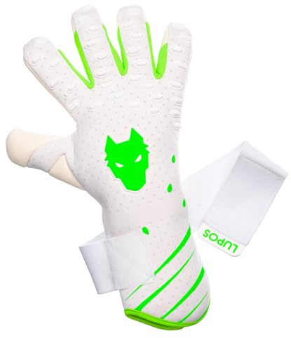 Lupos PHANTOM Guanti da portiere per adulti or bambini, taglio hybrid, 4 3 mm, Contact Latex Palm, dorso in Airprene (10)