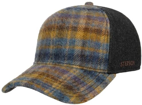 Stetson Wool Check Gorra Trucker Cuadros Multicolor Cierre Snapback Hombre Otono Invierno