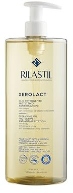 Rilastil Xerolact Aceite Limpiador Protector, 1000 ml, para Piel Seca y Atópica, con Aceite de Arroz y Almendras