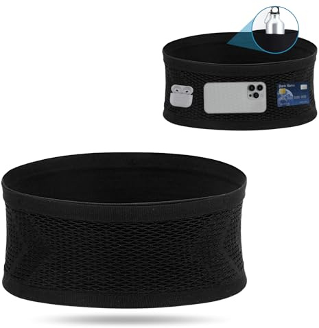 Sac banane élastique Ceinture de course à pied Support de téléphone Réglable Évacuation humidité Ceinture sport fine