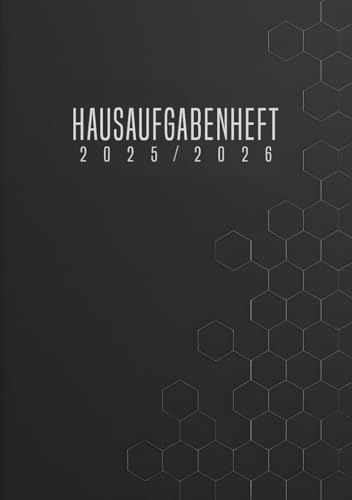 Hausaufgabenheft 2025/2026 grau mit Datum: Dein Schülerkalender für Grundschule und Gymnasium, Schulplaner für Jungen und Mädchen, Hausaufgabenplaner DIN A5