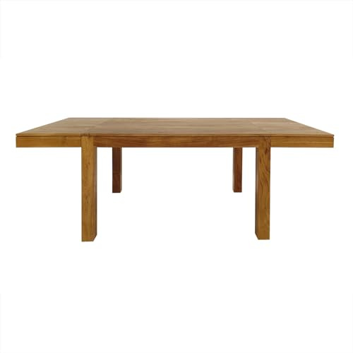 Riess Ambiente Massiver Holz Esstisch Pure - 120-200cm - Natur Honey Finish - Akazie Tisch mit Ansteckplatten verlängerbar