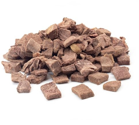 Viande de veau lyophilisée pour chiens et chats, 100 % naturelle, complément de qualité supérieure ou de barf sans additifs (50 g)