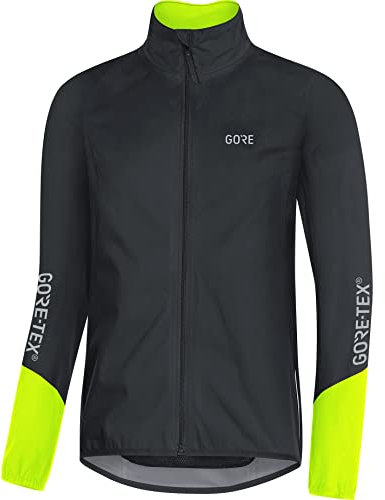GORE Wear C5 Herren Fahrrad-Jacke GORE-TEX, S, Schwarz/Neon-Gelb