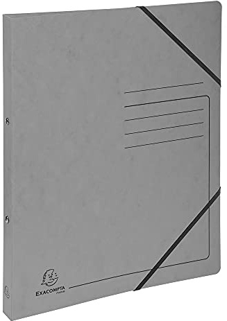 Exacompta 542561E Ringhefter mit Gummizug. Aus extra starkem Colorspan-Karton 2 Ring-Mechanik DIN A4 Füllhöhe 14 mm weiß Ring-mappe Ringbuch Hefter