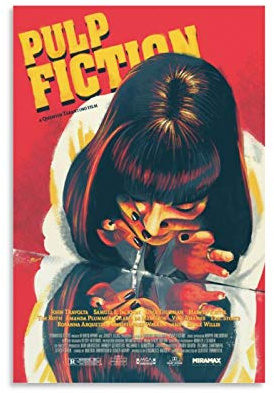 Huangchen - Poster classico cinematografico di Pulp Fiction Mia Wallace, pittura decorativa da parete, per soggiorno, camera da letto, 50 x 75 cm