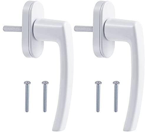 Fenstergriff aus Aluminiumlegierung, verdeckte Schraube, Metallschaft, Metallabdeckung, Griff aus massivem Aluminium, Spiegelfarbe, weiße Farbe