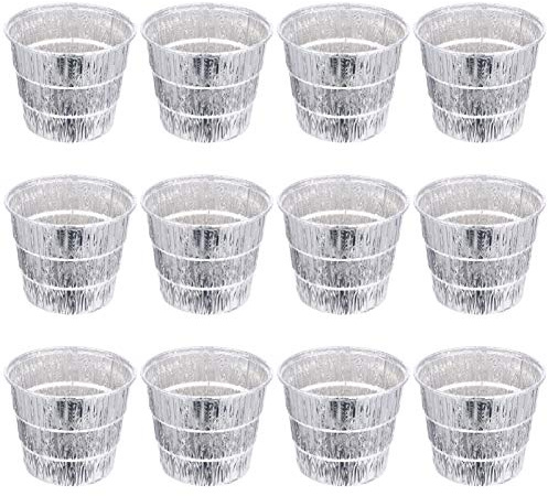 DOITOOL 12PCS Foil Tray Grease Bucket, Smoker Bucket Liner for Catching Grease, Professional Liner Replacement, Barbecue & Outdoor Dining