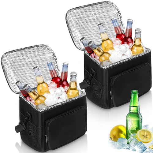 Borsa Isotermica Porta Pranzo,Borsa Frigo da Campeggio,Borsa Termica Pieghevole,Borse Frigo Piccole,Borsa Termica Porta Pranzo,Borsa da Picnic (schwarz)