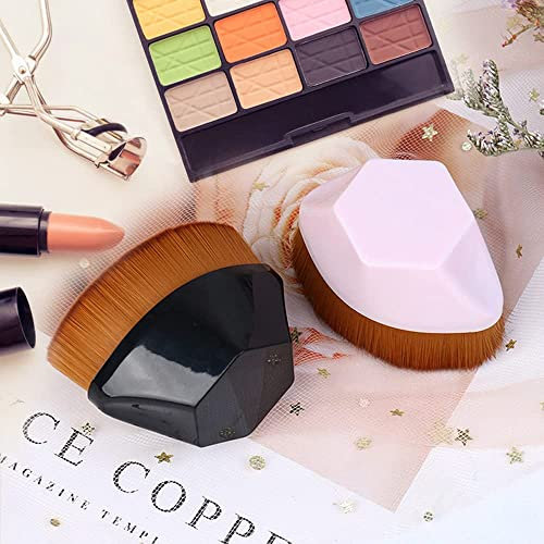 Makeup Brushes Set, OULISI 10 PCS Crystal Transparent Handle Kabuki Powder Foundation Brush Concealer Eye Shadow Eyeliner Eyebrow Brush (Green)