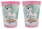 Juego de 2 vasos para niños de 260 ml, de plástico, sin BPA, regalo para niños (unicornio)