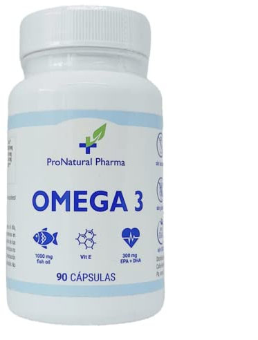OMEGA 3 | 90 cápsulas | Aceite de pescado puro + Vitamina E | 1000mg - Ácido grasos 300mg EPA+DHA ProNatural Pharma