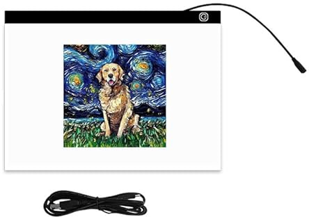 INF Leuchttisch A3, Led Licht Pad A3, Leuchtplatte mit Einstellbare Helligkeit Mit USB-Kabel, 470 x 350 mm, Schwarz
