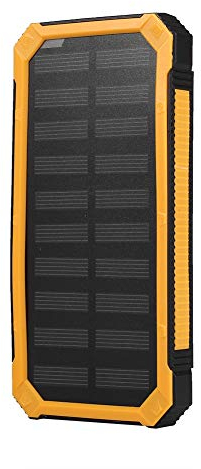 Banco de Energía con Cargador Solar, 20000mAh Carga Rápida Doble USB Kit de Bricolaje de Banco de Energía Solar para Móviles para Viajar Actividades Al Aire Libre Equipo de Supervivencia(Amarillo)